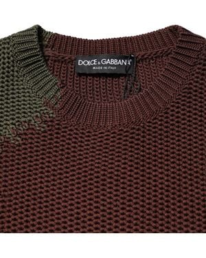 Dolce & Gabbana Cotton Abstract Pullover Jumper Clothing - Purple