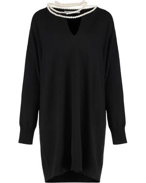 Zimmermann Crush Mini Wool Knit Dress - Black