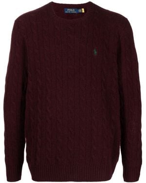 Ralph Lauren Sweater With Cables - Red