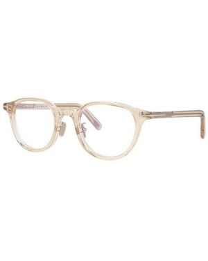 Tom Ford Eyeglasses Square Full Rim, Transparent Frame And Clear Demo Lens Lens Ft5857-D-B072 - Metallic