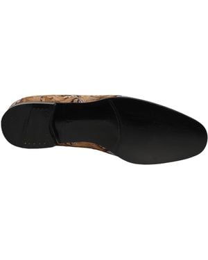 Dolce & Gabbana Brocade Baroque Loafers Shoes Leather - Black