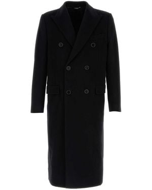 Dolce & Gabbana Wool Blend Coat - Black