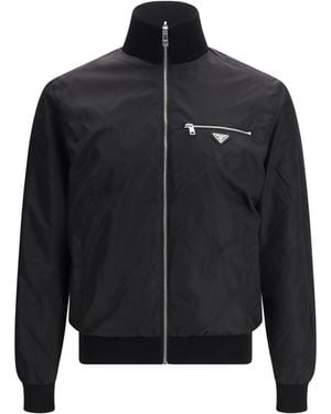Prada Jacket Reversible Wool & Re-Nylon - Black