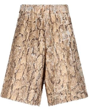 Dries Van Noten Sequin Shorts - Natural
