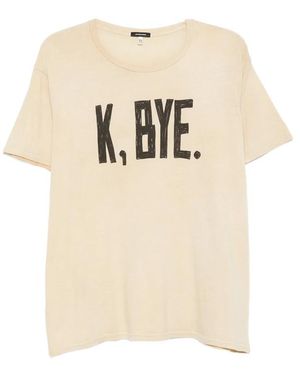 R13 K Bye Boy T-Shirt - Natural