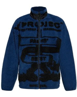 Y. Project Paris Best Jacquard Fleece Jacket - Blue