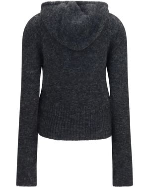 Our Legacy Zip-Up Hoodie Alpaca Blend (Vicugna Pacos) Knitwear - Blue