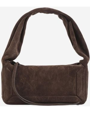 Maison Margiela East West Handbag Suede Hand Bags - Brown