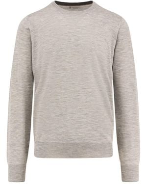 Brunello Cucinelli Cashmere And Silk Sweater - White