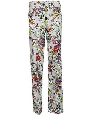5 PROGRESS Printed Cotton Trousers - White