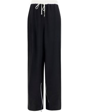 Kiton Silk Trousers - Black