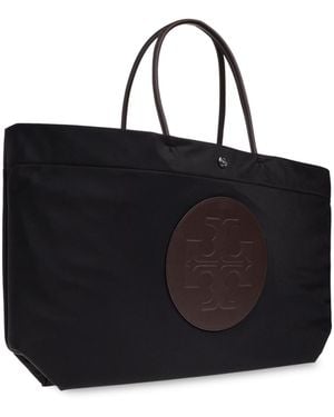 Tory Burch Ella Twist Logo Tote Bag - Black