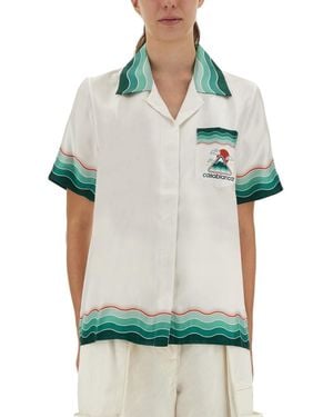 CASABLANCA Montagne Ondulée Shirt - Green