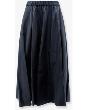 Aspesi Taffeta Long Skirt - Blue