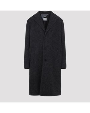 Maison Margiela Virgin Wool Coat - Black