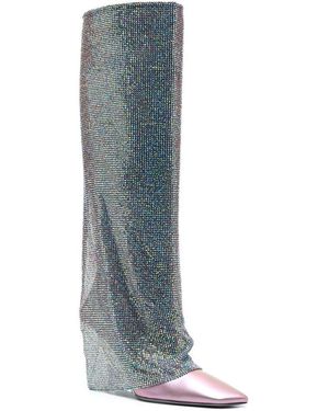 Benedetta Bruzziches Christine Leather Heel Boots - Blue