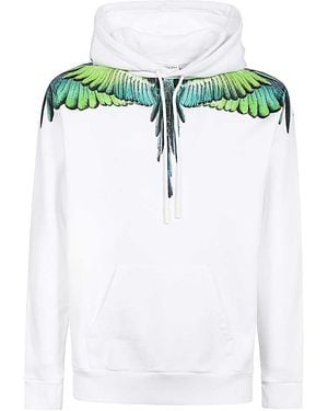 Marcelo Burlon Cotton Hoodie - White