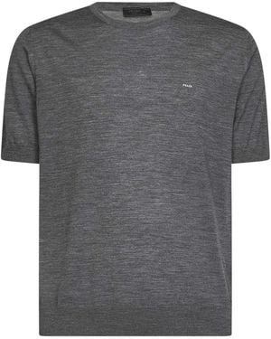 Prada Crewneck Sweater Slate Virgin Wool - Gray