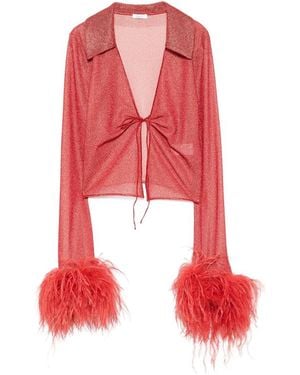 Oséree Lumiere Plumage Slim Shirt - Red