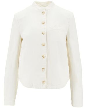 Emporio Armani Linen Blend Jacket - White