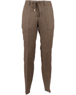 Berwich Spiaggia Trousers Linen - Grey