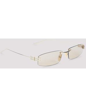 Balenciaga Gossip Rectangle Sunglasses Acetate Metal Glasses - Pink