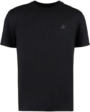 Golden Goose Cotton Crew-Neck T-Shirt T-Shirts - Black
