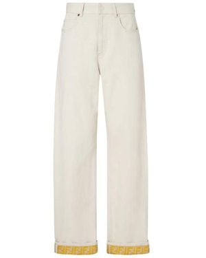 Fendi Wide Jeans - White