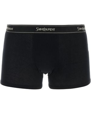 Saint Laurent Cotton Boxer - Black