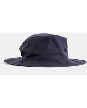 Scha Walk Time Waxed Cotton Hat - Blue