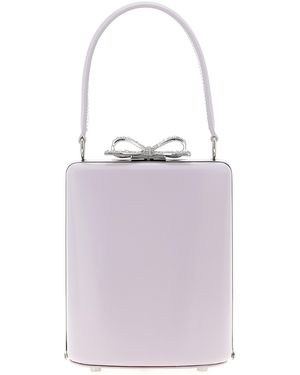 Self-Portrait 'Lilac Leather Mini Bow' Handbag - Purple