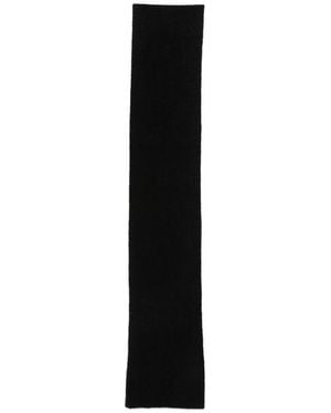 Dries Van Noten Scarf Ribbed Knit Polyamide - Black
