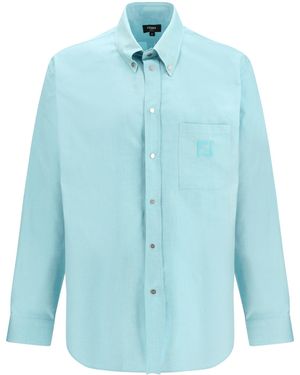 Fendi Oxford Cotton Shirt - Blue