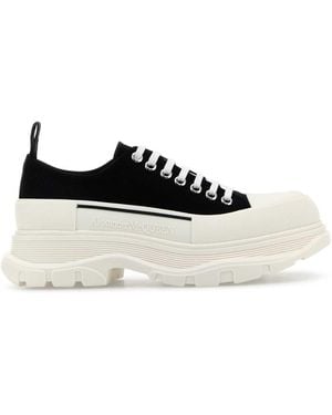 McQueen Canvas Tread Slick Sneakers - White