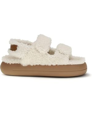 Moon Boot The Fur-Lined Sandals - White