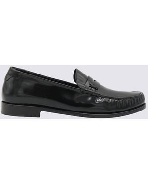 Saint Laurent Leather Loafers - Black