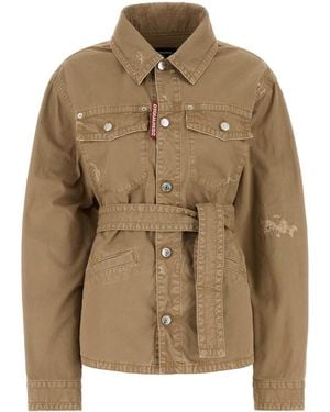 DSquared² Dsquared Cotton Jacket - Brown