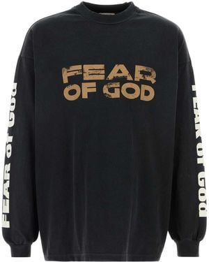 Fear Of God Slate Cotton T-Shirt - Black