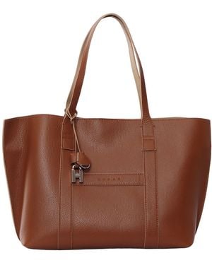 Hogan Script Shopping Media Bag - Brown
