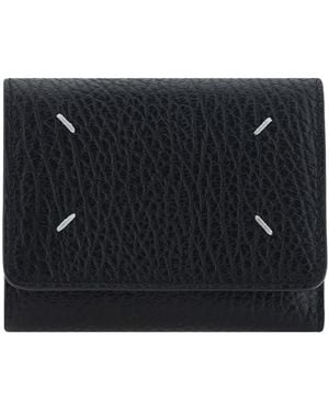 Maison Margiela Grained Leather Wallet Calf Bos Taurus - Black