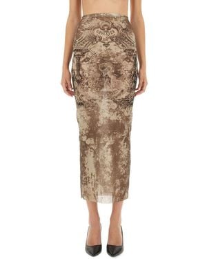 Jean Paul Gaultier Médaillon Skirt in Natural | Lyst
