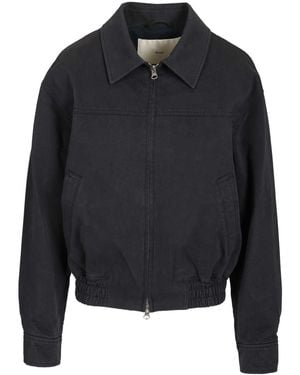 DUNST Collared Blouson Jacket - Grey