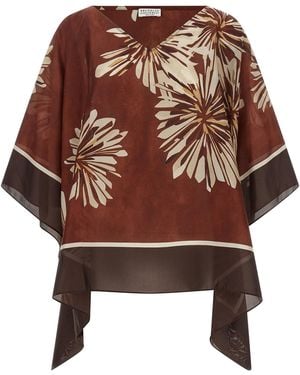 Brunello Cucinelli Silk Blouse - Brown