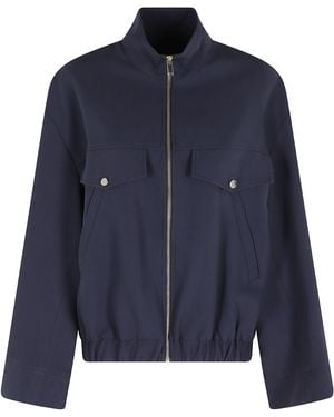 Semicouture Bomber Isabel Viscosa; Lana Vergine Giubbotto - Blue