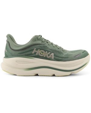 Hoka One One M Bondi 9 Synthetic Fabric Trainers - Green