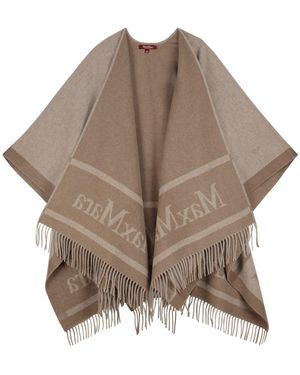 Max Mara Hildestd Wool Cape - Brown