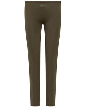 【DIESEL】関税・送料込み Mina-Utlt leggings green Women's Microfibre leggings with cut-off logo | Green | Diesel