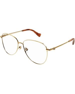 Gucci Sunglasses Aviator Full Rim, Frame And Clear To With Star Pattern Photochromic Lens Gg1419S004 - Metallic