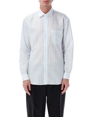 Salvatore Piccolo Alberto Cotton-Blend Stripe Shirt - White