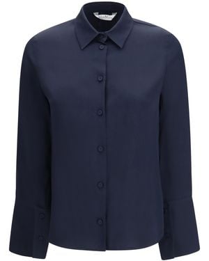 Max Mara Pure Mxpvoliera Shirt Silk; Elastane - Blue